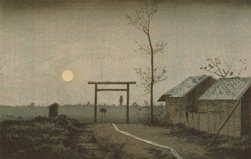 The Taro Inari Shrine in the Asakusa Ricefields, 1877. Creator: Kobayashi Kiyochika.
