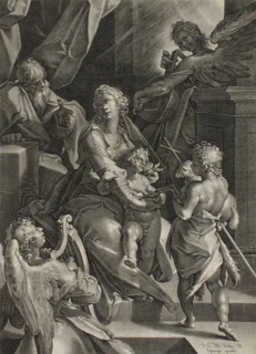 The Holy Family with Saint John the Baptist and Angels, 1605. Creator: Lucas Kilian.