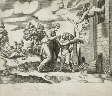 Psyche Opens the Fateful Box, between 1520 and 1535. Creators: Master of the Die, Michiel Coxie.