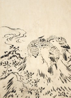 Sparrows, Printed 1762. Creator: Miyazaki Yuzen.