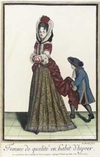 Recueil des modes de la cour de France, 'Femme de Qualité en Habit d'Hyver', between c1672 and c1686 Creator: Nicolas Arnoult.
