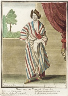 Recueil des modes de la cour de France, 'Homme en Robe de Chambre', 1676. Creator: Nicolas Bonnart.