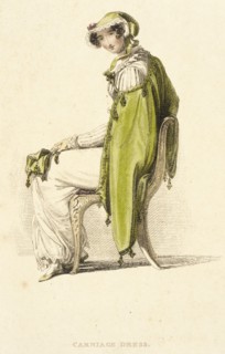 Fashion Plate (Carriage Dress), 1813. Creator: Rudolph Ackermann.