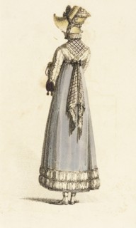 Fashion Plate (Walking Dress), 1814. Creator: Rudolph Ackermann.