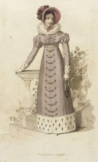 Fashion Plate (Walking Dress), 1822. Creator: Rudolph Ackermann.