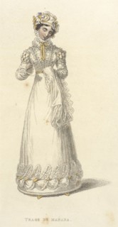 Fashion Plate (Trage De Manana), 1824. Creator: Rudolph Ackermann.