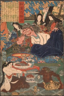 Shutendoji Surrounded by Women, 1865. Creator: Tsukioka Yoshitoshi.