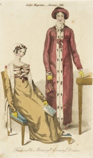 Fashion Plate (Fashionable Morning and Evening Dresses), 1 January 1813. Creator: Unknown.