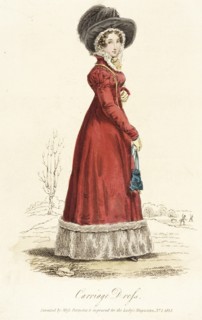 Fashion Plate (Carriage Dress), 1825. Creator: Unknown.