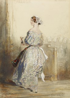 The Barmaid, 1847-1851. Creator: Paul Gavarni.