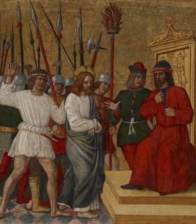 Christ Before Caiaphas, 1470-1475. Creator: Antonio della Corna.