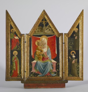 Madonna and Child Enthroned with Saints, c1444. Creator: Andrea Delitio.