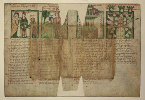 Two Leaves from the Mirror of Human Salvation, late 14th century. Creator: Unknown.