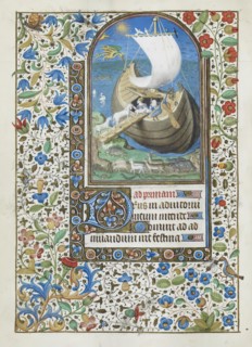 Noah's Ark, leaf from Book of Hours, c1465-1470. Creator: Unknown.