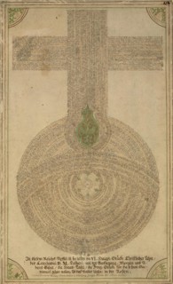 Single Leaf with Lutheran Devotional Design, 1752. Creator: Johann Leonhard Tauber.