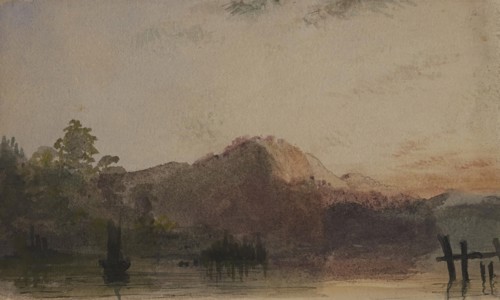 View of a Mountain, mid 19th century. Creator: Alfred Jacob Miller.