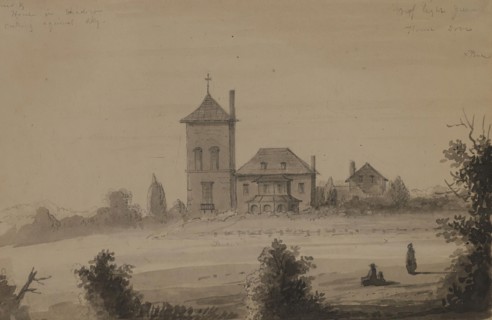 Country Seat of Reverdy Johnson, mid 19th century. Creator: Alfred Jacob Miller.