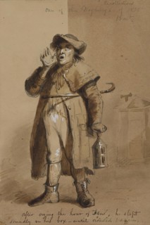 A Baltimore Watchman, 19th century. Creator: Alfred Jacob Miller.