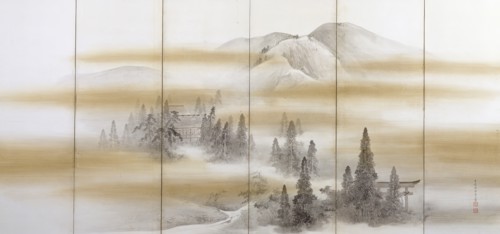 Kamigamo Shrine in Summer, 1860-1870. Creator: Mori Kansai.