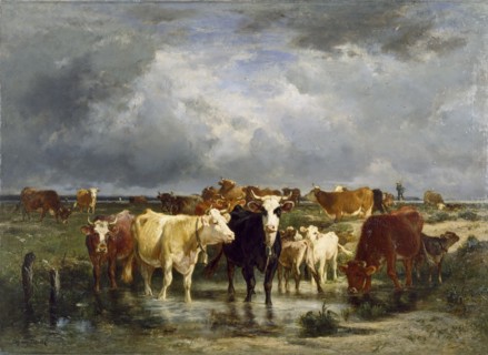 The Approach of a Storm, c1872. Creator: Emile van Marcke de Lummen.