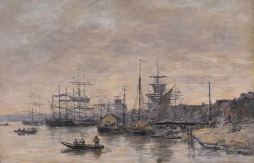 Bordeaux, the Harbor, 1874. Creator: Eugene Louis Boudin.