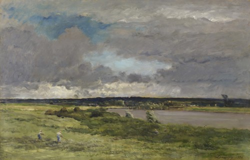 The Coming Storm; Early Spring, 1874. Creator: Charles Francois Daubigny.