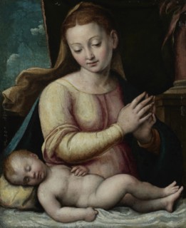 Madonna Adoring the Child, c. 1585-1605. Creator: Barbara Longhi.