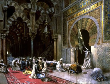 Interior of a Mosque at Cordova, c1880. Creator: Edwin Lord Weeks.