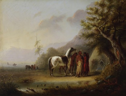 Sioux Indians in the Mountains, c1850. Creator: Alfred Jacob Miller.