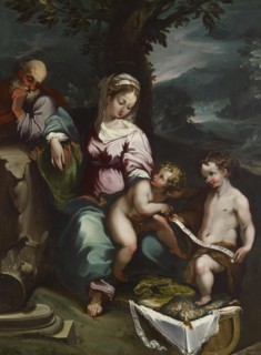 The Holy Family with the Infant St. John, 1580-1585. Creator: Francesco Vanni.