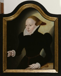 Portrait of a Young Woman with a Pink, 1560-1569. Creator: Bartholomaeus Bruyn the Younger.
