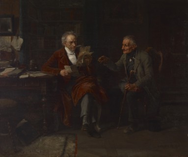 Consulting His Lawyer, 1872. Creator: Benjamin Vautier.