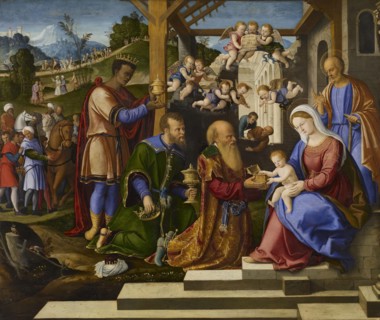 The Adoration of the Three Kings, c1525-1530. Creator: Girolamo da Santacroce.