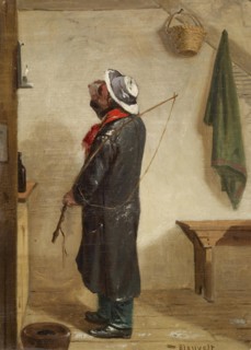 Warming Up (Coachman Drinking), c1865. Creator: Charles Felix Blauvelt.