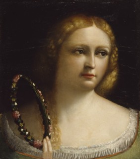Woman with a Wreath-Crown, 1520-1525. Creator: Dosso Dossi.