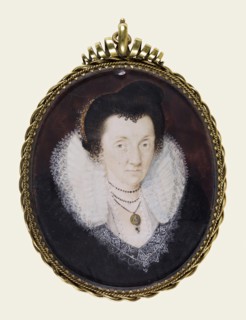 Lady Anne Bacon, c1600. Creator: Isaac Oliver I.
