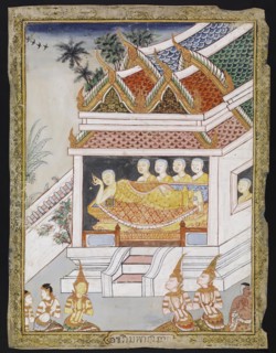 The Buddha Attains Parinirvana, 19th Century. Creator: Unknown.