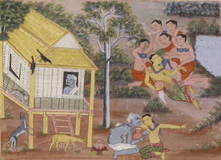 Vessantara Jataka, Chapter 5 (Jujaka), c1920-1940. Creator: Unknown.