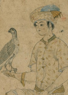 Youth with a Falcon, late 10th century AH/AD 16th century-early 11th century AH/AD 17th century. Creator: Unknown.