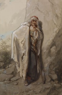 Old Gypsy, 1859-1865. Creator: Paul Gavarni.