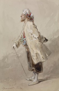 Man in Turkish Dress, c1860. Creator: Paul Gavarni.