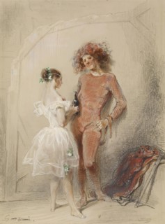 Two Dancers Backstage, 1852. Creator: Paul Gavarni.