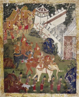 Vessantara Jataka, Chapter 13 (The Return to the Captial), 1830-1860. Creator: Unknown.
