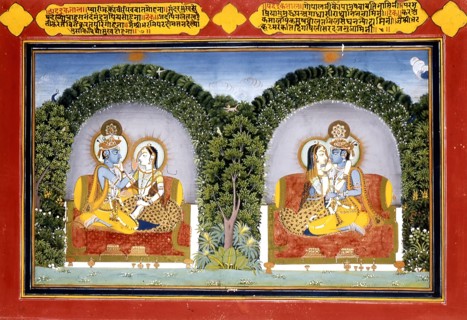 Radha and Krishna, Illustration to Poems by Shribhatta, c1800. Creator: Unknown.