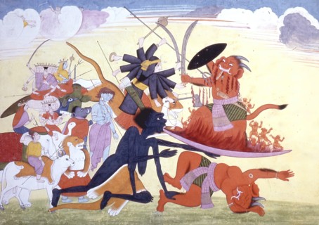 Kali Conquers Raktabija, 1775-1800. Creator: Unknown.