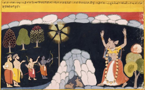 Rama Destroys the Ogress Tadaka, 1700-1725. Creator: Unknown.
