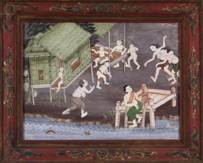 Vessantara Jataka, Chapter 5: The Brahmin Jujaka with his wife Amittapana, late 19th century. Creator: Unknown.