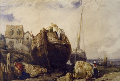 Fishing Boats, 1836. Creator: Eugene Isabey.