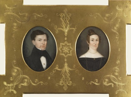 Portraits of a Gentleman and a Lady, c1835. Creator: Unknown.