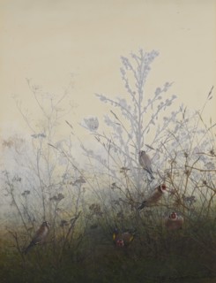 Goldfinches, 1864. Creator: Leon Bonvin.